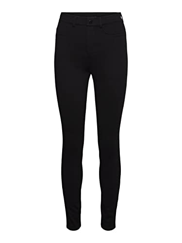 Noisy may Damskie spodnie NMSARA Callie Skinny Fit czarne XS S M L XL 95% bawełna stretch, czarny, S