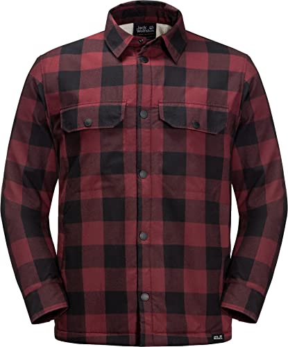 Jack Wolfskin Męska koszula Whiteville, Cordovan Red Checks, XXL