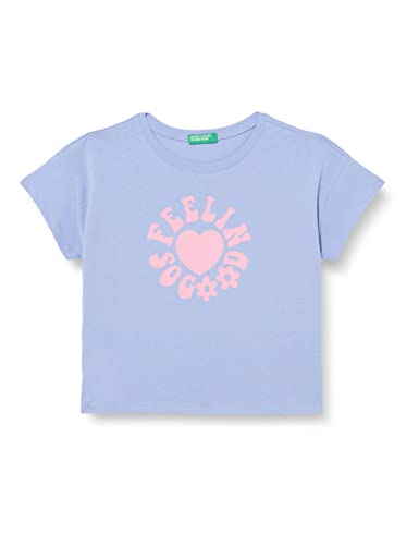 United Colors of Benetton Koszulka dziewczęca z krótkim rękawem, Pervinca 1w2, L (Krótki)