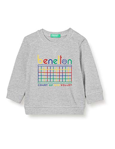 United Colors of Benetton Bluza dziecięca z kapturem - - 82, Melange jasnoszary 501, 82