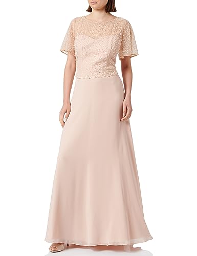 Vera Mont Damska sukienka wieczorowa z haftem, Sandy Rose, 38