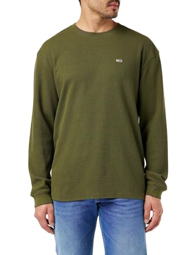 Tommy Jeans Topy z dzianiny L/S, Ciemnozielony oliwkowy, XL