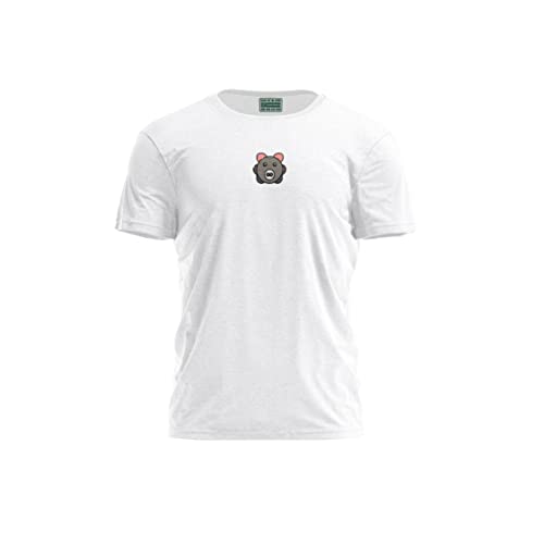 Bona Basics, Męski T-shirt z cyfrowym nadrukiem,% 100 bawełna, biały, na co dzień, męskie topy, rozmiar: S, biały, S