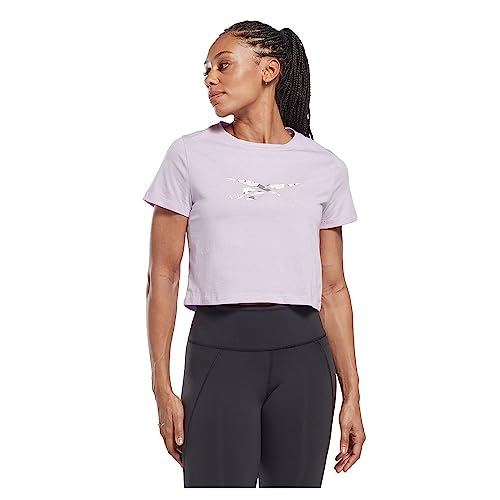 Reebok Damska koszulka z grafiką, biała, XL, biały, XS