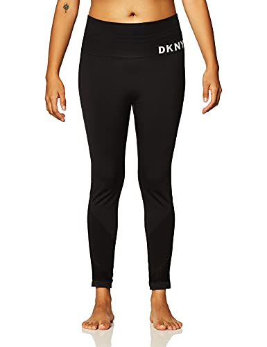 DKNY SPORT High Waist Bezszwowe legginsy damskie, czarny, M