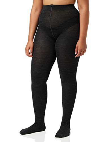 Kunert Rajstopy bawełniane z miękkiej wełny, damskie, Szary (antracyt Mel 4050), L