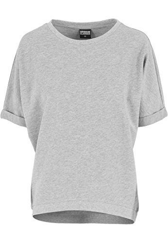 Urban Classics Damski sweter z krótkim rękawem Terry Crew, szary, XS