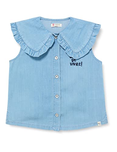 Noppies Kids Bluzka dziewczęca z krótkim rękawem Guimba, zmierzch niebieski - P596, 122 cm