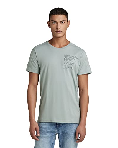 G-STAR RAW Koszulka męska z logo Korpaz, niebieski (Iceberg Green 336-c959), XS