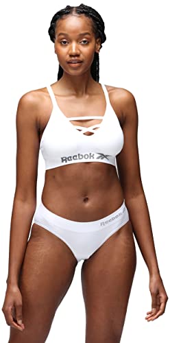 Reebok Damski bezszwowy biustonosz Maryna biały podstawowy top, biały, M