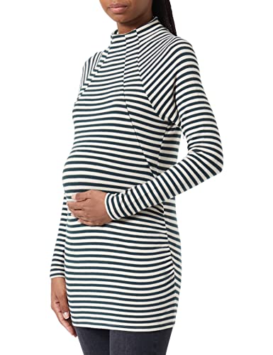 Noppies Maternity Top Pomeroy Nursing Long Sleeve T-Shirt, Green gables-P982, XS