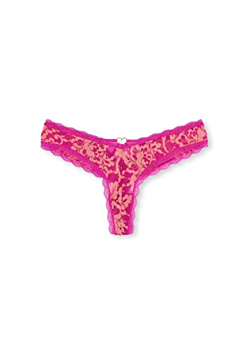 Dagi Damskie stringi z koronką, różowe, L, Rosa, L