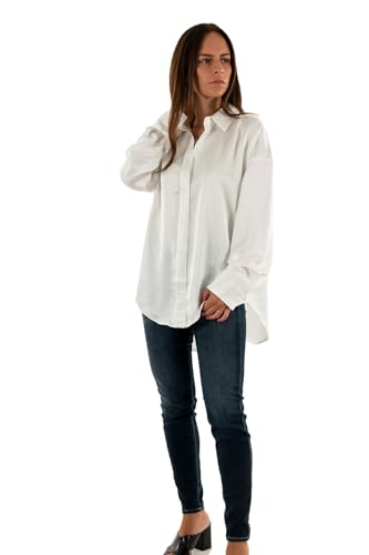 ONLY Onlmarta Ls Oversize Satin Shirt WVN bluzka damska, Cloud Dancer, XL