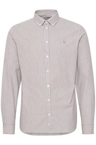 CASUAL FRIDAY Męska koszula Anton Oxford, 201792 / biała w paski, M