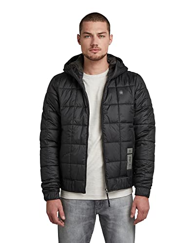 G-STAR RAW Meefic Squared Quilted męska kurtka z kapturem, Czarny (Dk Black D20126-B958-6484), S
