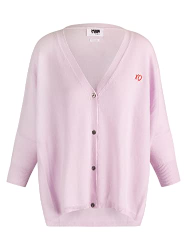 RNBW Damski sweter z dekoltem w kształcie litery V, fioletowy, normalny, fioletowy, XL