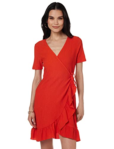 VERO MODA Damska krótka sukienka, spicy orange, XS