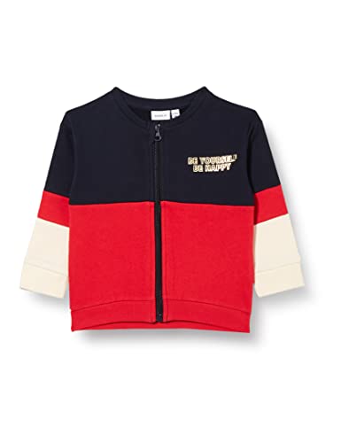 NAME IT NMFLARKE Boxy Sweat Card BRU bluza dziecięca, ciemnoniebieska, rozmiar 80, Dark Sapphire, 80