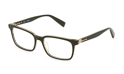 Trussardi VTR498 okulary, Shiny Green Top+TRANSP.Green, 55 dla mężczyzn, Shiny Green Top+transp.green, 55