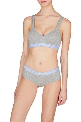 Emporio Armani Damski biustonosz wyściełany, Jasnoszary melanż, S