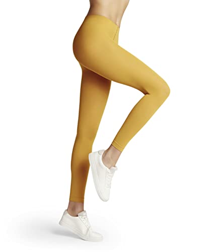 FALKE Kobiety Legginsy Pure Matt 50 DEN W LE Półprzezroczyste 50 Den Trwałe półprzezroczyste jednokolorowe 1 Sztuka, Żółty (Amber 1851), M