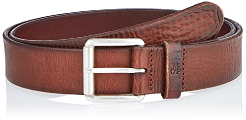 Marc O'Polo Męski 3008, szlachetny pasek męski, elegancki skórzany pasek w stylu vintage, stylowy dodatek męski, brązowy, 95
