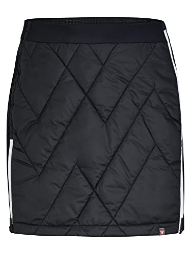 Ziener Damska spódnica termiczna/outdoorowa/Primaloft, zimowa, narciarska, czarna, biała, 34