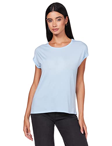 Bestseller a/s Vmava Plain Ss Top Ga Noos Koszulka Kobiety, Cerulean, M