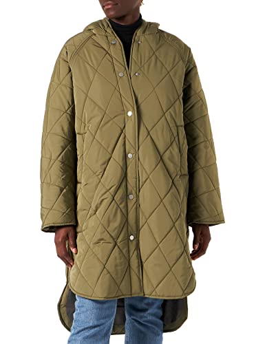 JACK&JONES Damska kurtka z pikowanym kapturem SN płaszcz, ciemna oliwka, XS, ciemnooliwkowy, XS