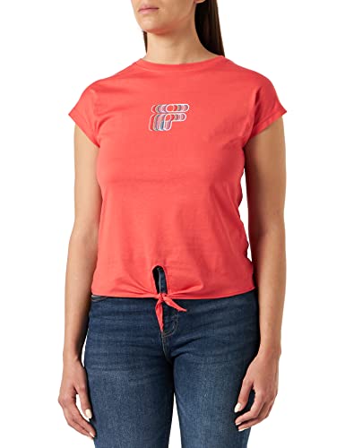 FILA Damska koszulka Shantou Knotted Graphic Logo T-Shirt, Cayenne, M, Cayenne, M