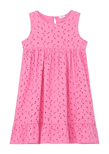 s.Oliver Dziewczęca sukienka z haftem z dziurkami, Rosa, 128 cm