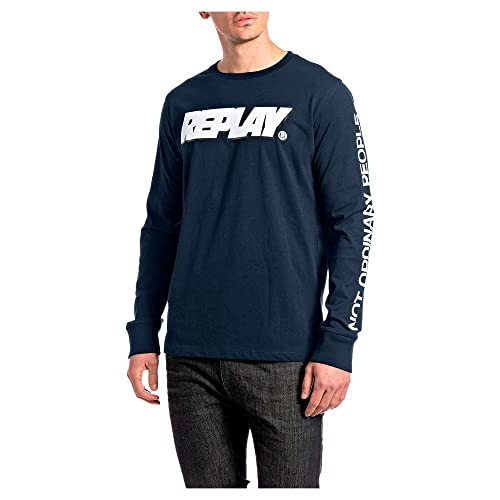 Replay Męski T-shirt M6310, niebieski 085, S