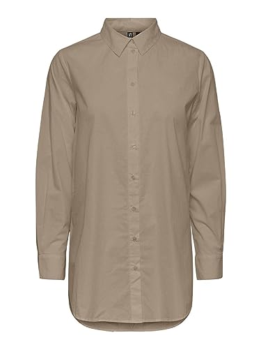 PIECES Damska bluzka Pcjiva Ls Noos Bc, silver mink, L