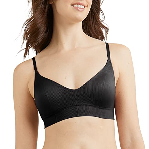 Maidenform Damski biustonosz braletka Pure Comfort Feel Good, czarny, S