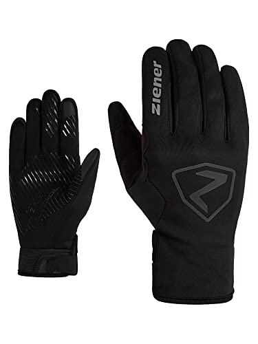 Ziener Unisex SMU 22-GTX INF 274 TOUCH rękawiczki rowerowe, długie palce, Gore-Tex Infinium, wyściełane, oddychające, czarne, 6,5