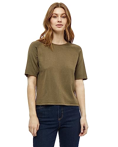 Peppercorn Damski sweter z dzianiny raglanowej Tana z krótkim rękawem, kapary, XL, Capers, XL