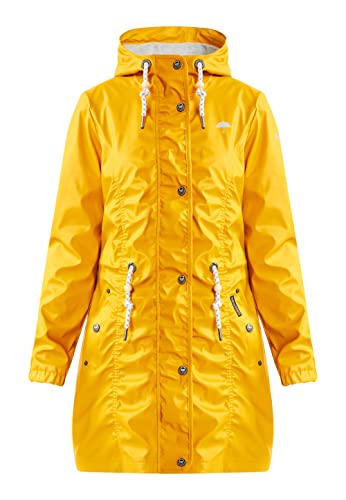 Schmuddelwedda Damski płaszcz przeciwdeszczowy incus 34328269, musztardowy, XL, musztardowy, XL