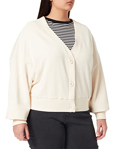 Urban Classics Damska kurtka damska Organic Oversized Short Terry Cardigan kurtka z dzianiny, whitesand, S