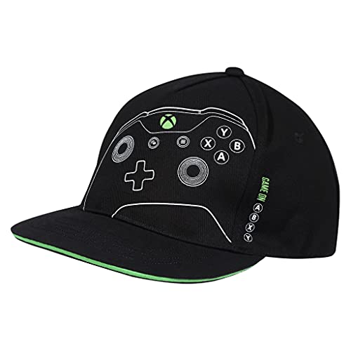 Popgear Chłopięca czapka z daszkiem z kontrolerem Xbox, Czarny, Rozmiar uniwersalny