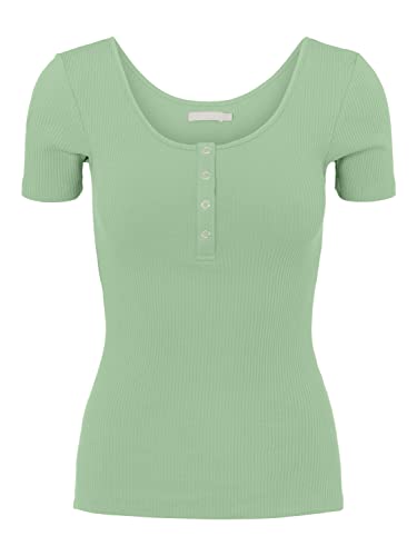 PIECES Damska koszulka Pckitte SS Top Noos Bc, Quiet Green, XS