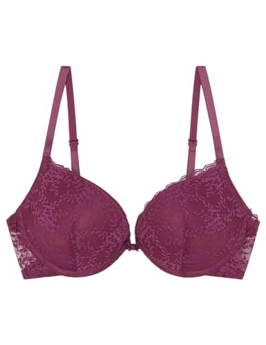 Women'secret Wspaniały Biustonosz Push Up Koronka Granat Kobieta, Różowy, 90C