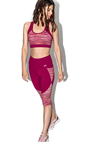 DITCHIL Damskie legginsy Capri Intense, śliwka, S