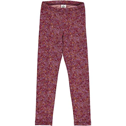 Müsli by Green Cotton Dziewczęce legginsy Petit Blossom Casual Pants, Fig/Boysenberry/Berry Red, 140 cm (Szczupły)
