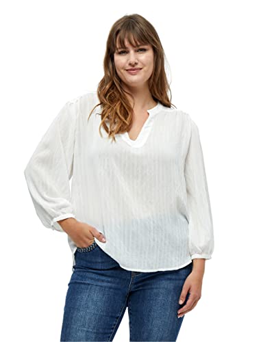 Peppercorn Damska bluzka z rękawem 3/4, Gardenia, 46-Plus