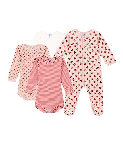 Petit Bateau Sleep good + 3 body varian3M Dziewczyna Dziecko, Wersja 1., 6 miesięcy