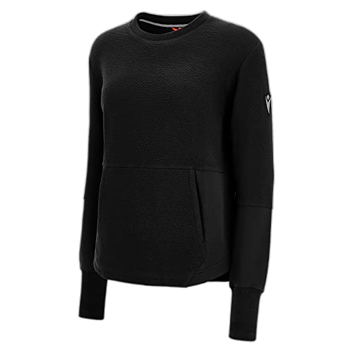 Macron Damska bluza Athleisure Fcc Kotka z okrągłym dekoltem Blk Wmn, czarna, M, Czarny, M