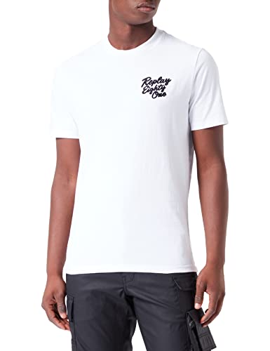Replay T-shirt męski, 001 Optical White, XS