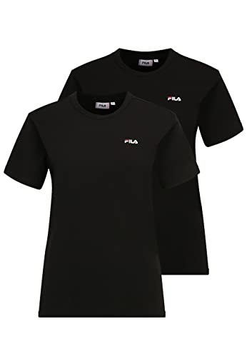 FILA Damska koszulka BARI Tee/Double Pack, czarno-czarna, S, czarny czarny, S