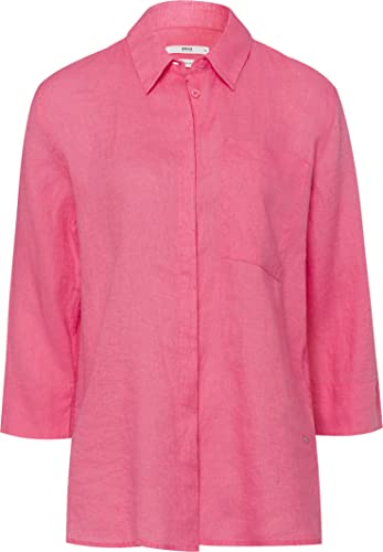 BRAX Damski styl Vicki 100 LI Linen Uni bluzka, French Rose, 46, French Rose, 46