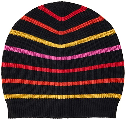 United Colors of Benetton Czapka damska 1235ea004 zestaw akcesoriów zimowych, czarne paski 921, jeden rozmiar